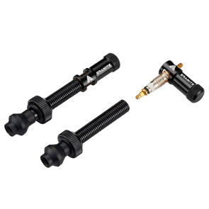 GRANITE DESIGNS 60MM BLACK VALVE STEM WITH BLACK JUICY NIPPLE VALVE CAP