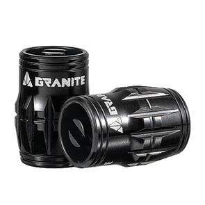 GRANITE DESIGNS CNC SCHRADER VALVE CAP WITH VALVE CORE REMOVING FUNCTION BLACK