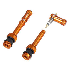 GRANITE DESIGNS 44MM MATCH VALVE STEM WITH JUICY NIPPLE VALVE CAP ORANGE