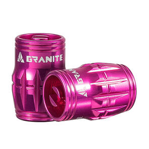 GRANITE DESIGNS CNC SCHRADER VALVE CAP WITH VALVE CORE REMOVING FUNCTION PINK