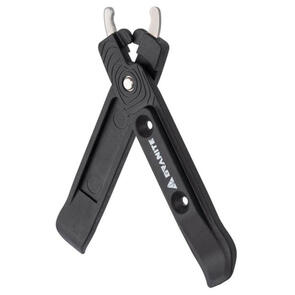 GRANITE DESIGNS TALON TIRE LEVER WITH STAINLESS CHAIN REMOVING TIPS BLACK