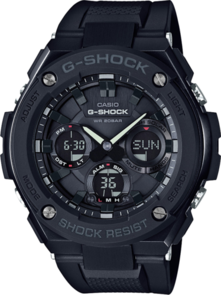 G-SHOCK G-STEEL ANALOGUE/DIGITAL BLACK SOLAR MENS WATCH GSTS100G-1B