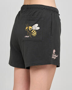 MAD HUEYS BEE ANCHOR WOMENS ALL DAY SHORTS VINTAGE BLACK