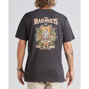 THE MAD HUEYS DONT BE A SNAKE TEE VINTAGE BLACK