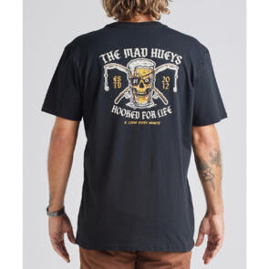 THE MAD HUEYS STILL HOOKED FOR LIFE TEE BLACK