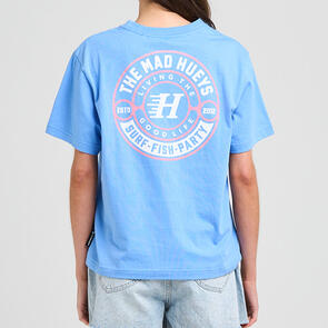 THE MAD HUEYS HUEYS GOOD LIFE | WOMENS SS TEECORNFLOWER BLUE