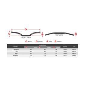 SCAR S2 7/8 H/BAR LOW BAR BLK / PAD ORG