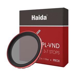 HAIDA PRO II C-POL + VARIABLE ND FILTER 3-7 STOP 72MM
