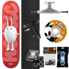 HECTIC BOARD CO DAYDREAMER RED 7.25 CUSTOM COMPLETE