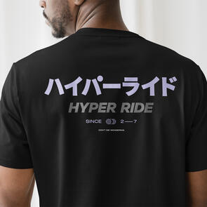 WEEKEND SOCIETY KANJI TOUR TEE BLACK