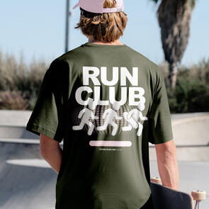 WEEKEND SOCIETY RUN CLUB TEE ARMY