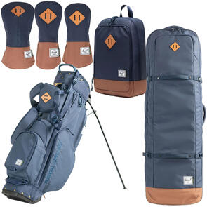HERSCHEL SUPPLY CO WATT GOLF PACKAGE PACKAGE NAVY SADDLE BROWN