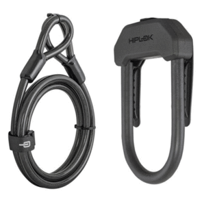 HIPLOK DX-PLUS BLACK 14MM D-LOCK WEARABLE INCLUDES 2METRE CABLE