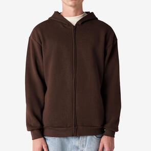 AMERICAN APPAREL RF497 REFLEX FLEECE UNISEX FULL ZIP HOODED SWEAT - BROWN