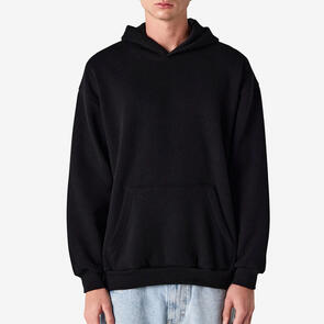 AMERICAN APPAREL RF497 REFLEX FLEECE UNISEX FULL ZIP HOODED SWEAT - BLACK
