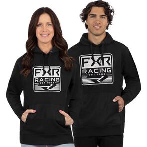 FXR UNISEX EMBLEM COTTON PULLOVER HOODIE - BLACK/SPLATTER 