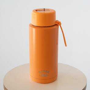 HYPER RIDE ORANGE TRIPLE WALL VACUUM INSULATED CERAMIC STAINLESS WATER BOTTLE