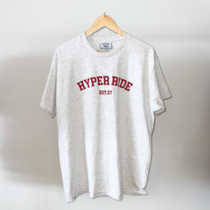 HYPER RIDE COLLEGE TEE ASH GREY/RED