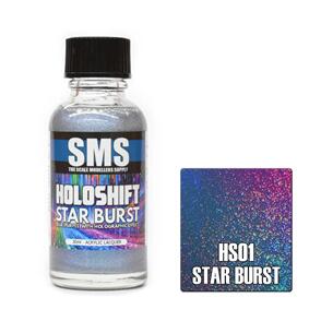 SMS AIR BRUSH PAINT 30ML HOLOSHIFT STAR BURST BLUE/PURPLE/HOLO ACRYLIC LACQUER SCALE MODELLERS SUPPLY