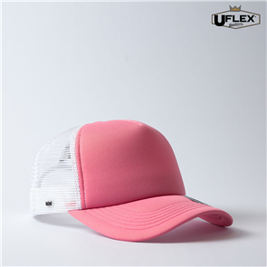 UFLEX U15502 UFLEX SNAP BACK TRUCKER - PINK/WHITE MESH