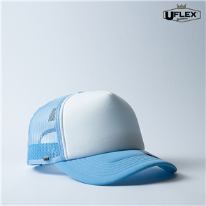 UFLEX U15502 UFLEX SNAP BACK TRUCKER - SKY/WHITE MESH