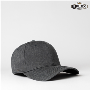 UFLEX U15603 UFLEX PRO STYLE 6 PANEL FITTED - CHARCOAL MELANGE