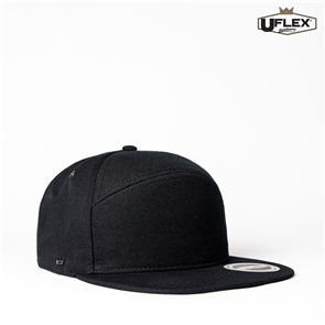 UFLEX U15607 UFLEX FASHION 6 PANEL SNAPBACK - BLACK