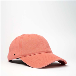 UFLEX U22610 COTTON CANVAS UNSTRUCTURED 6 PANEL CAP - CORAL