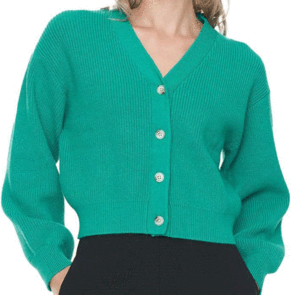 HUFFER BELLA KNIT CARDIGAN CLOVER