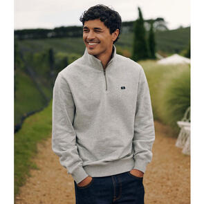 HUFFER CLASSIC 1/4 ZIP JERSEY/3BALL GREY MARLE