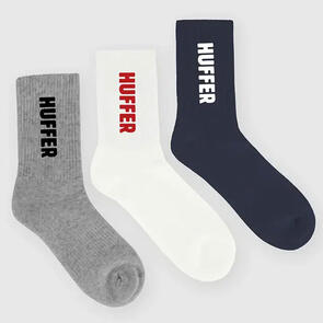 HUFFER HFR RIB SOCK/EDITORIAL 3 PACK MULTI