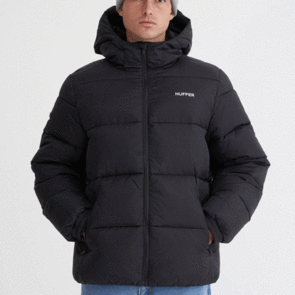 HUFFER NEW MENS STREET PUFFER JKT BLACK