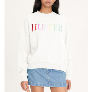 HUFFER SLOUCH CREW 350/EDITORIAL CHALK