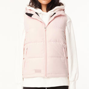 HUFFER 2023 WOMENS  CLASSIC DOWN VEST BLUSH PINK