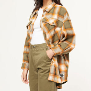 HUFFER 9 TO 5 CHECK SHACKET OLIVE/CHALK