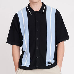 HUFFER BIRDIE KNIT SHIRT BLACK
