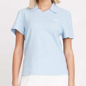 HUFFER BIRDIE SS POLO ICE BLUE/CHALK