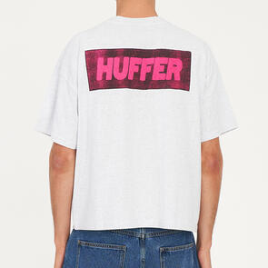 HUFFER BLOCK CROP TEE 220/STAMPED SILVER MARLE