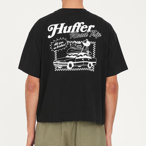 HUFFER BLOCK CROP TEE 220/GAS IT BLACK