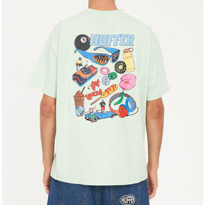 HUFFER BLOCK TEE 220/FLAMIN MATCHA