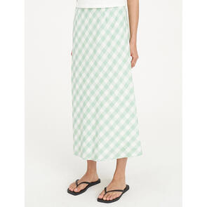 HUFFER CELINE LILA MIDI SKIRT MATCHA/CHALK