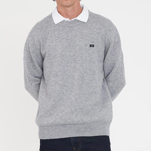 HUFFER CLASSIC KNIT CREW/ 3BALL GREY MARLE