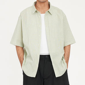 HUFFER CROSBY SS SHIRT MATCHA/CHALK