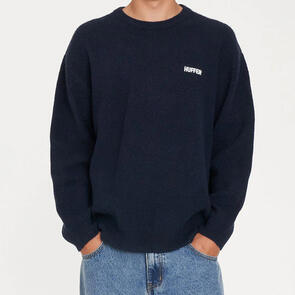 HUFFER FLEET KNIT CREW NAVY