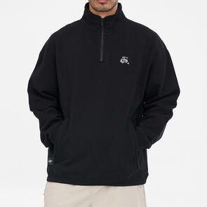HUFFER GOLF GOLF CLUB 1/4 ZIP FLEECE/BUGGIN BLACK