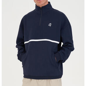 HUFFER GOLF CLUB 1/4 ZIP CREW/NAVY/WHITE