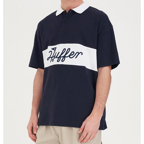 HUFFER GOLF PAR LINE SS POLO/NAVY/WHITE
