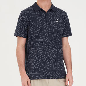 HUFFER GOLF TECH PANEL CLASSIC POLO/PUPUKE/NAVY
