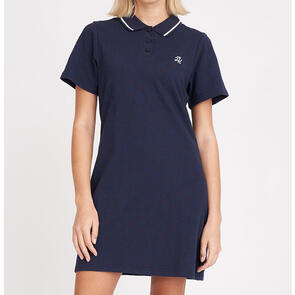 HUFFER GOLF GOLF WOMENS CHECK POLO DRESS NAVY