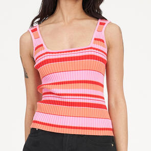 HUFFER KYRA STRIPE RIB TANK HEATWAVE